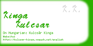 kinga kulcsar business card